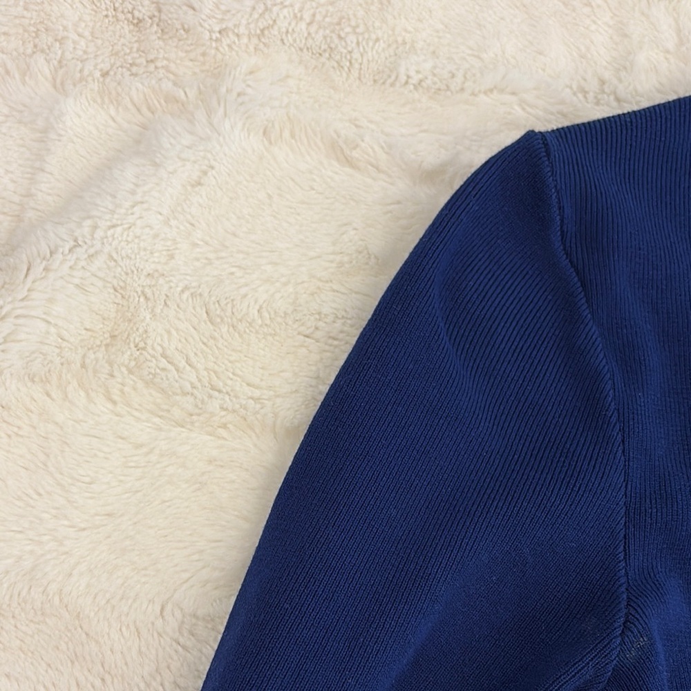 Zara deep Blue Long Sleeve Crop Top - Picture 6 of 8